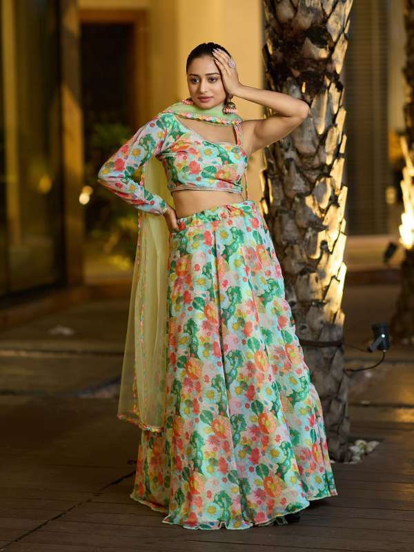 Floral print lehenga choli online top
