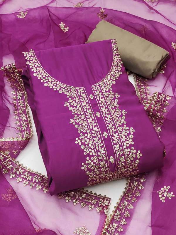 Semi stitched dress materials online shopping hot sale