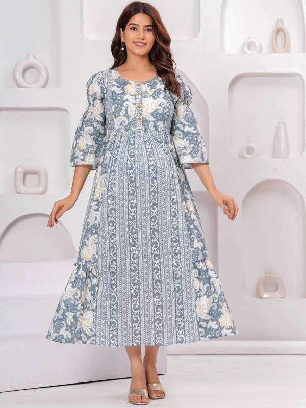 Myntra long cotton frock shop