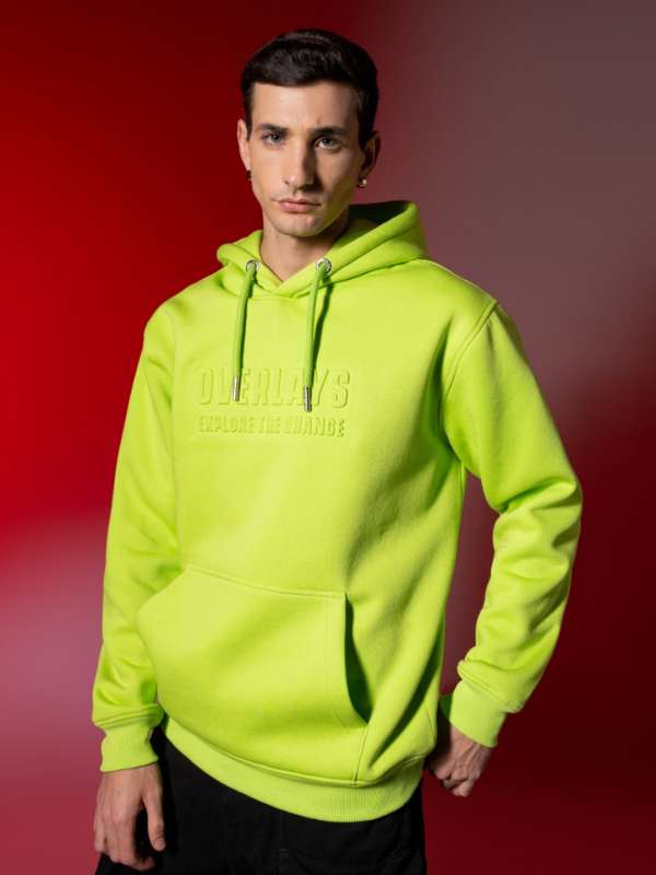 Neon green mens hoodie new arrivals
