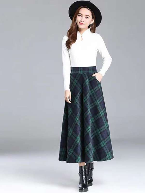 Plaid skirt online india outlet
