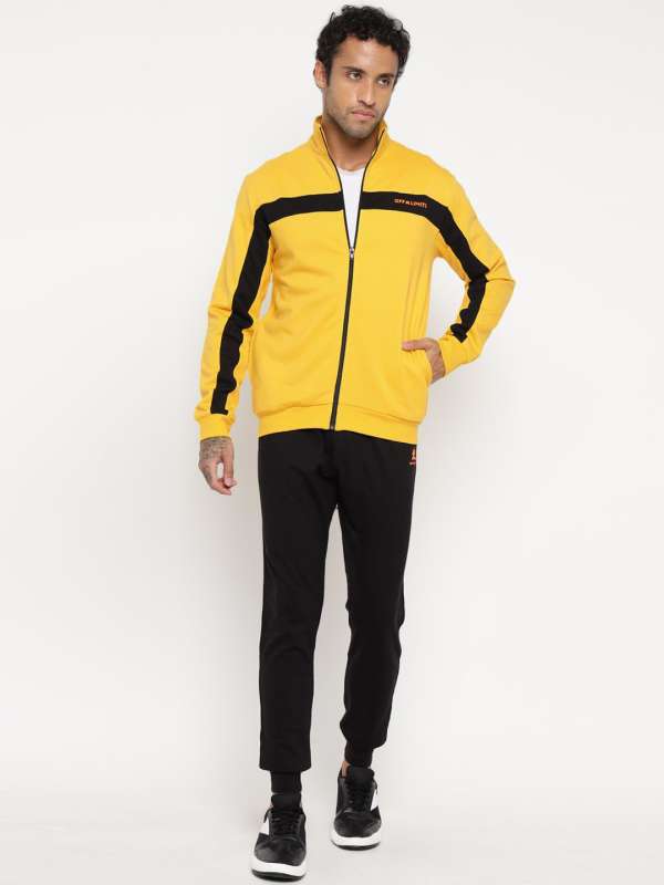 Yellow tracksuit mens best sale