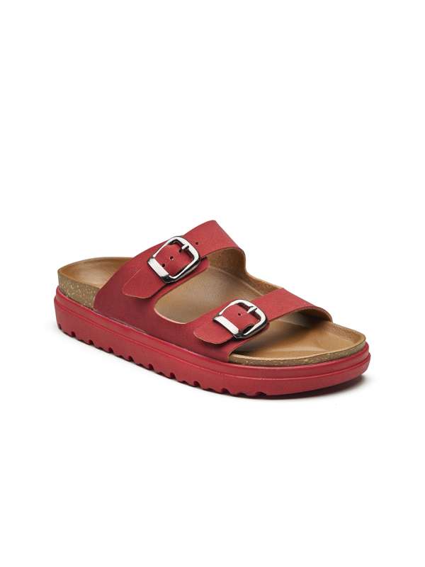 Red chip sandals on sale