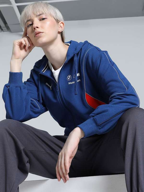 Puma blue sweat jacket cheap