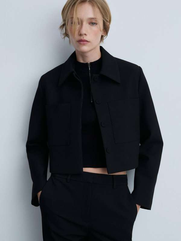 Cropped formal jacket cheap