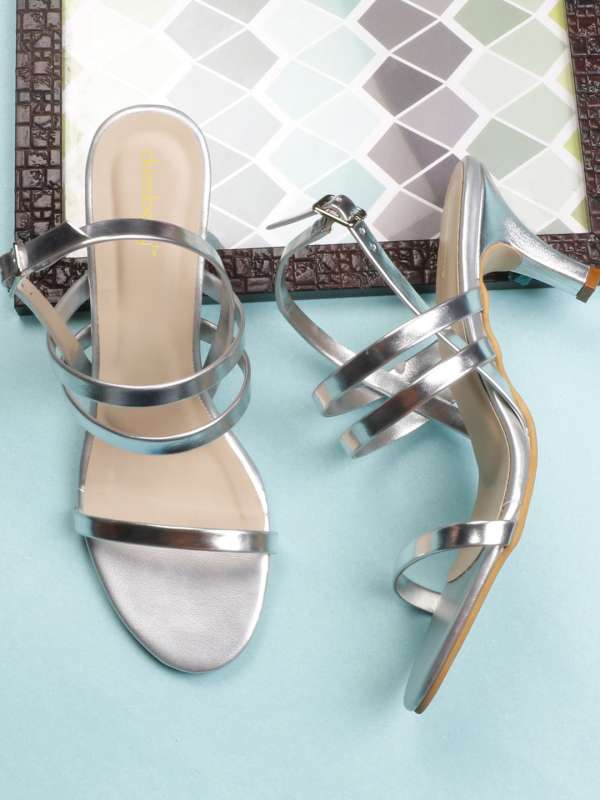 Clarks silver heels on sale