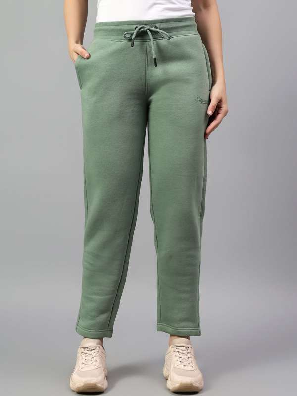 Green track pants womens clearance