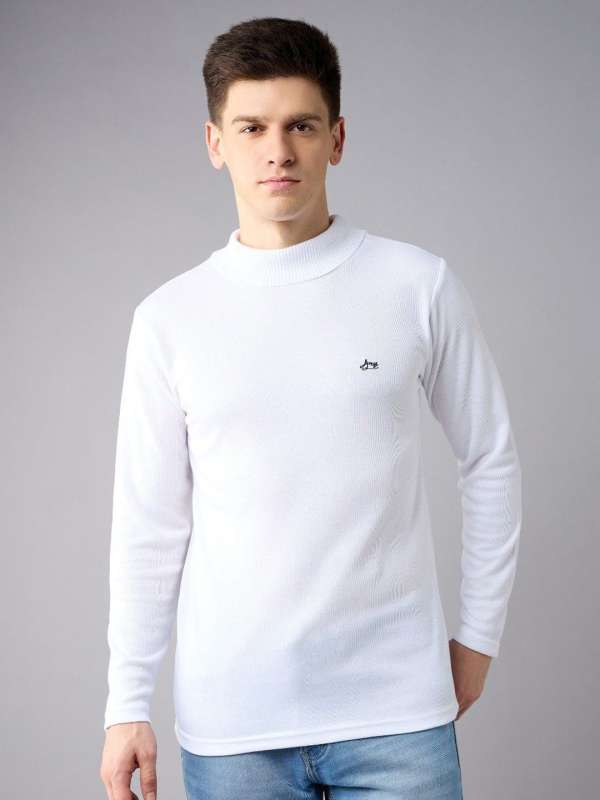 White High Neck Sweatshirt Buy White High Neck Sweatshirt online in India