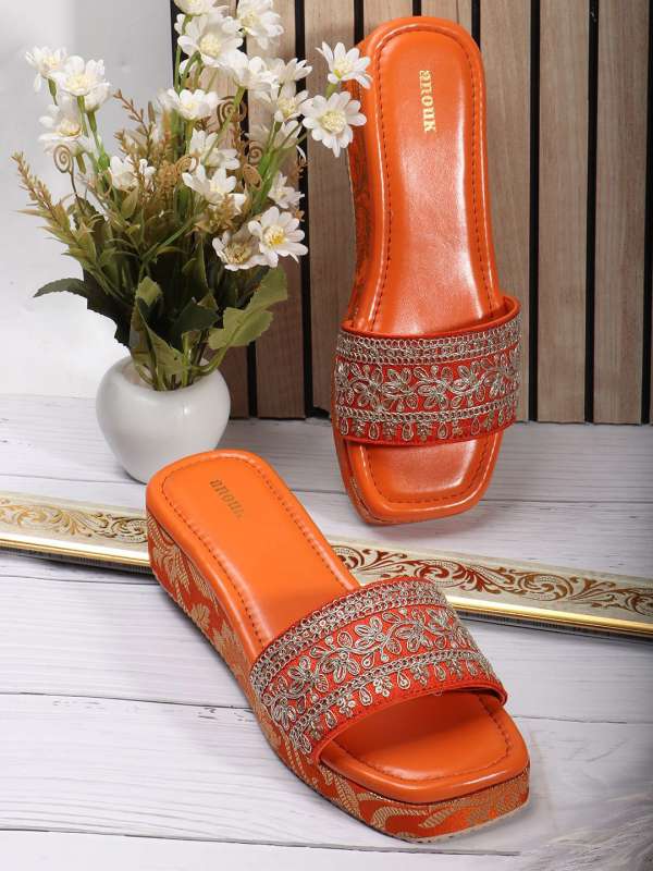 Orange Women Shoes Wedges Buy Orange Women Shoes Wedges online in India