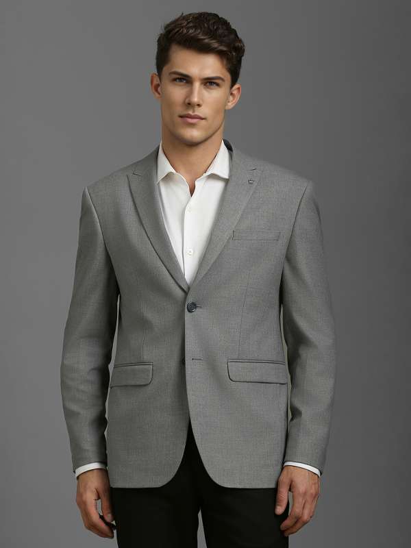 Louis Philippe Grey Blazers Buy Louis Philippe Grey Blazers online in India