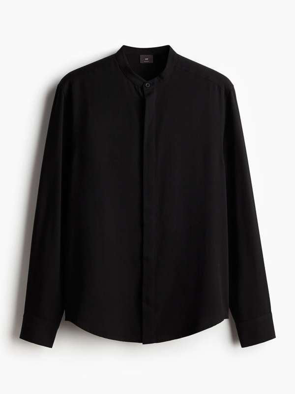 Mandarin collar shirt h&m clearance