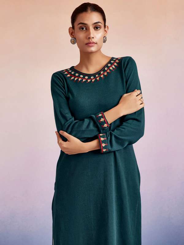 Myntra ladies woolen kurtis discount