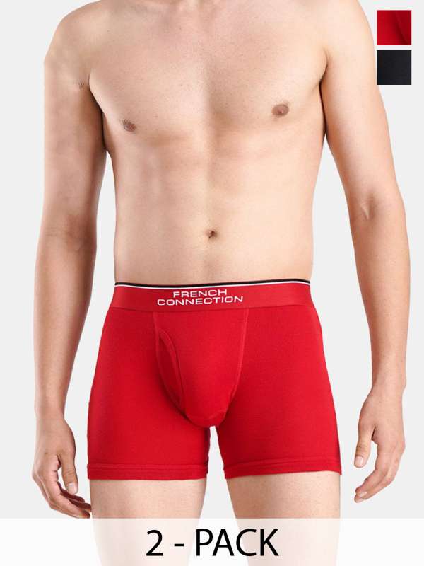 Mens red trunks top