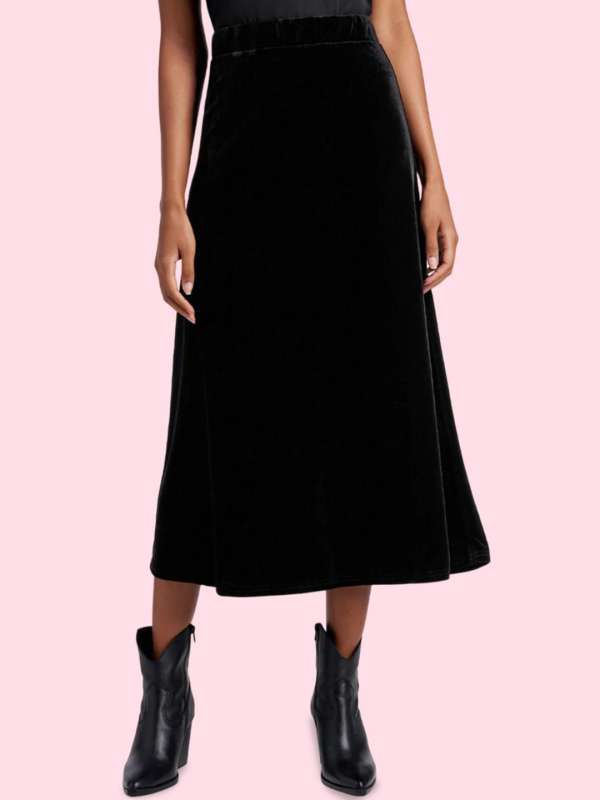 Velvet skirt online india on sale