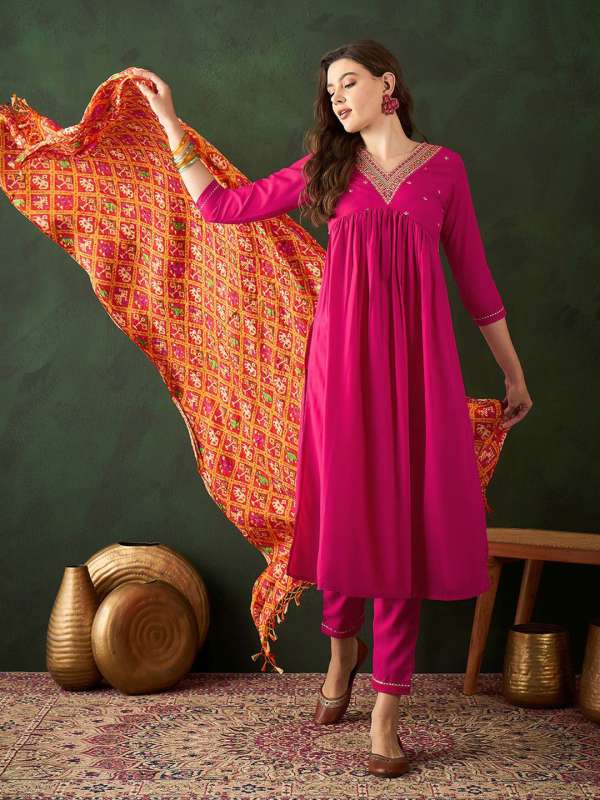 Silk Dresses Dupatta Buy Silk Dresses Dupatta online in India