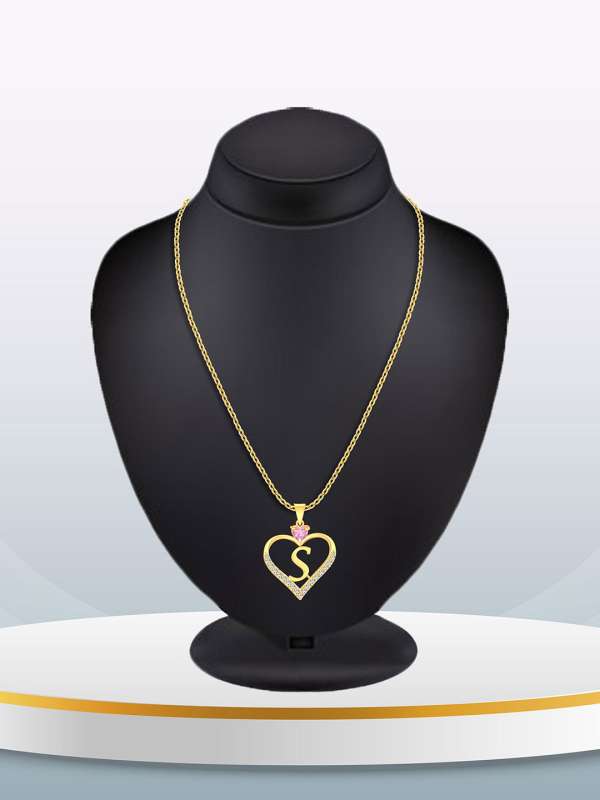 S shaped gold pendant on sale