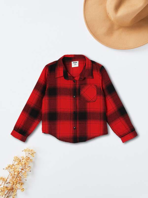 Girls shirts check outlet
