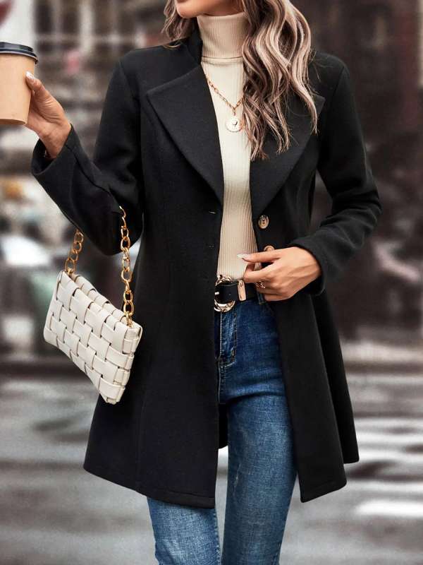 Black coat women on sale