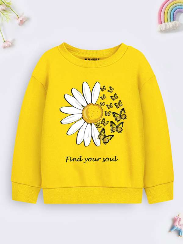 Girls Yellow Sweatshirts Buy Girls Yellow Sweatshirts online in India