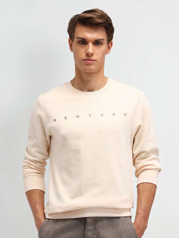 Beige sweatshirt mens clearance