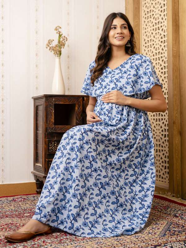 Cotton maxi dress myntra best sale