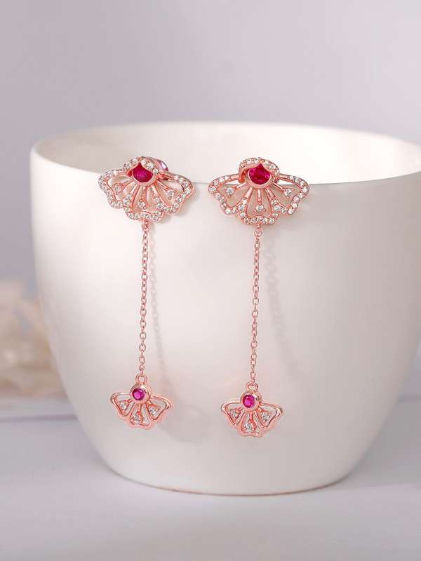 Rose gold earrings online discount