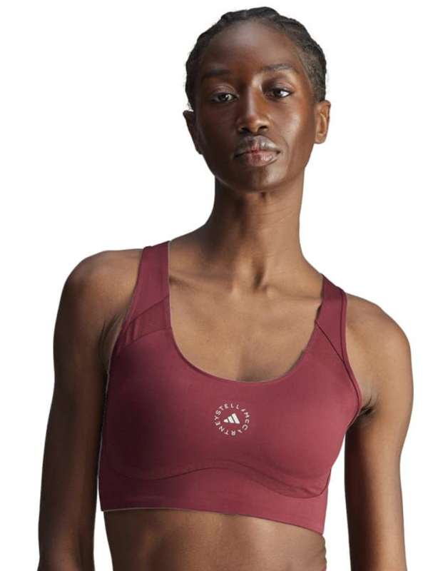 Maroon sports bra store