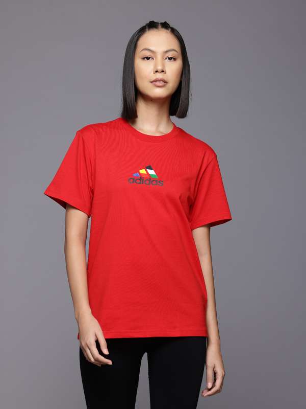 Red adidas shirt cheap