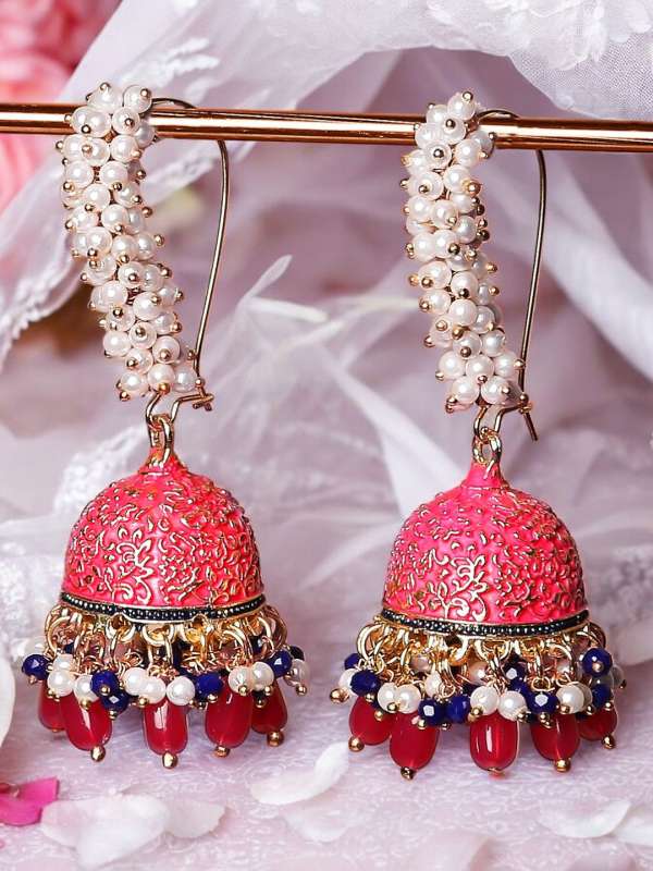 Pink Navy Blue Women Jewellery Oomph 1 Buy Pink Navy Blue Women Jewellery Oomph 1 online in India