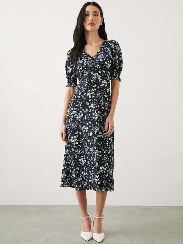 Dorothy Perkins Navy Floral Dress Buy Dorothy Perkins Navy Floral Dress online in India