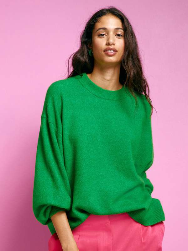 Baggy Knitted Jumper Sweater Knit Top 