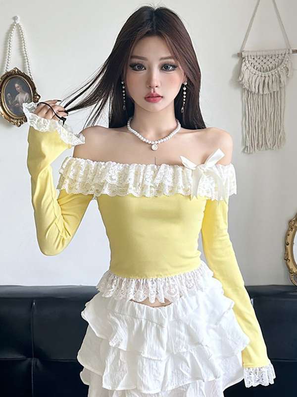 yellow party tops