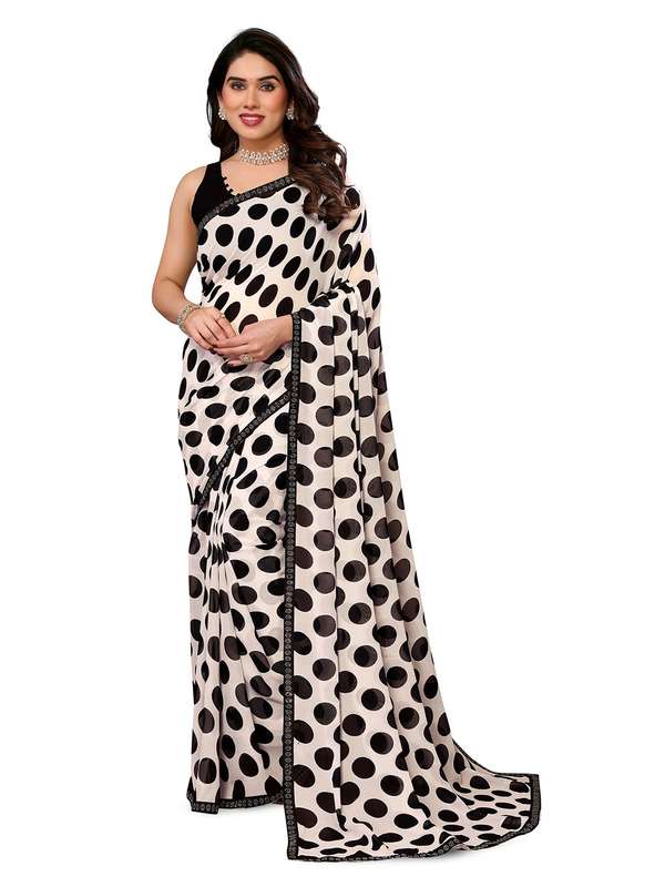 Polka Dots Saree - Buy Polka Dots Saree online in India