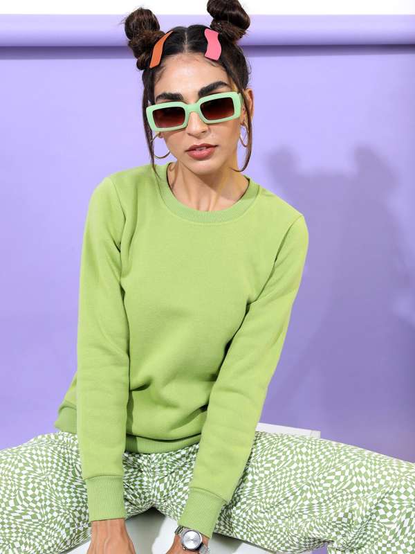 Lime Green Sweatshirts Buy Lime Green Sweatshirts online in India