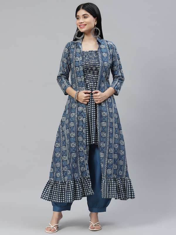 Jacket kurtis on discount myntra