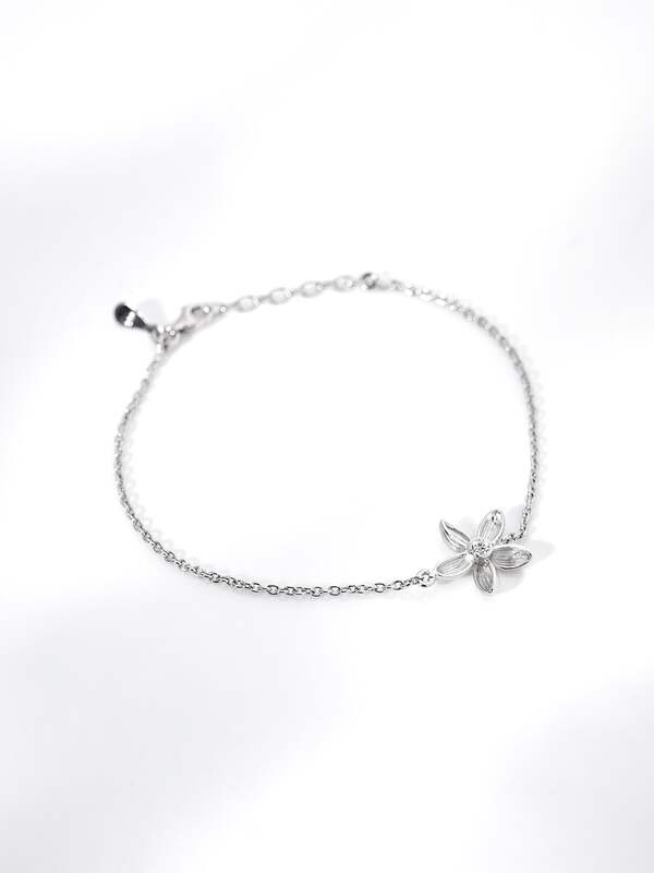 Accessorize ACCESSORIZE Z PLATINUM PLATED MOON & STAR BRACELET WITH CUBIC ZIRCONIA 