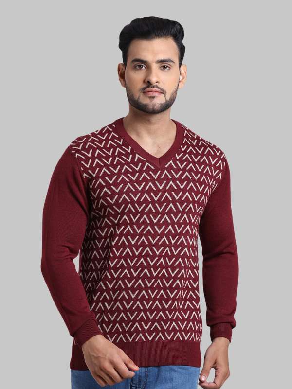 Mens maroon v neck sweater shop