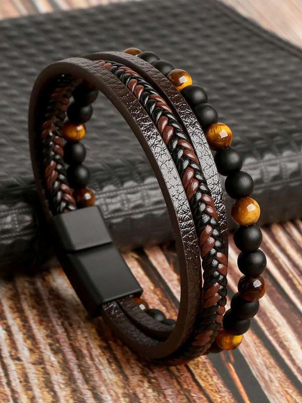 Buy Young  Forever Multicolor Tiger Eye Bracelet For Men Online at Best  Prices in India  JioMart