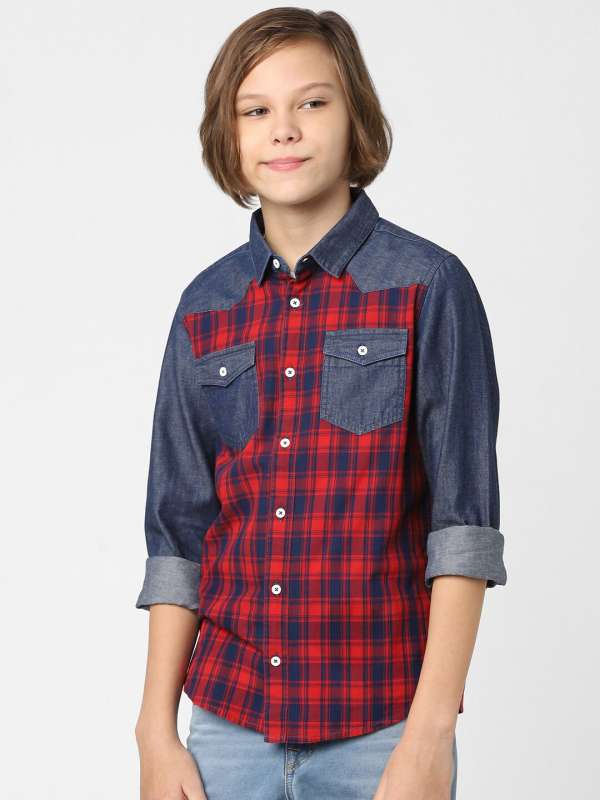 Boys slim dress shirt 2025