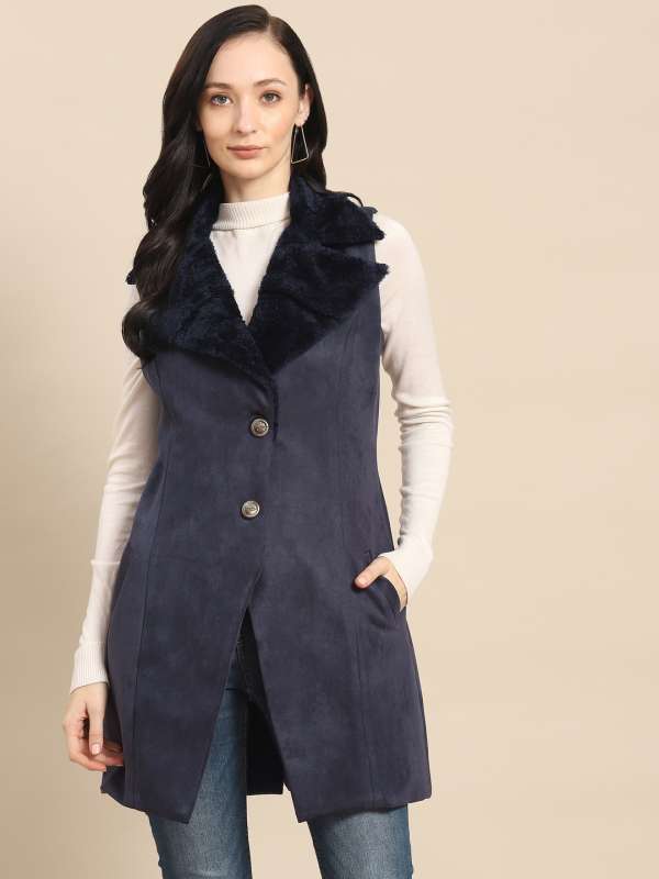 Sleeveless coats for ladies hot sale
