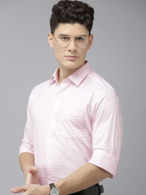 Arrow Pink Textured Slim Fit Formal Shirt Buy Arrow Pink