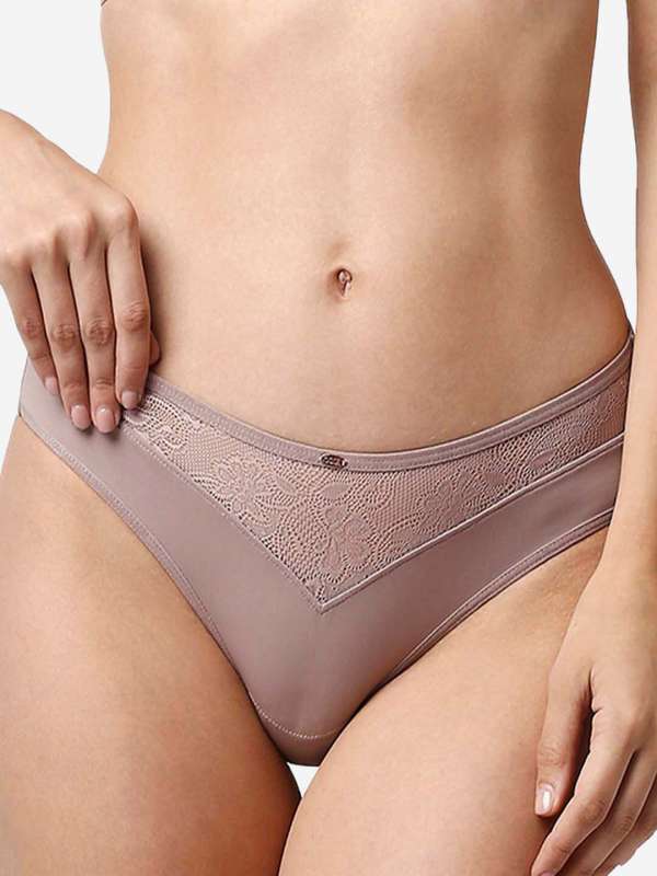 Buy N-Gal Women's Erotic Lace See Through Mid Waist Underwear Lingerie  Knickers Brief Panty - Blue Online