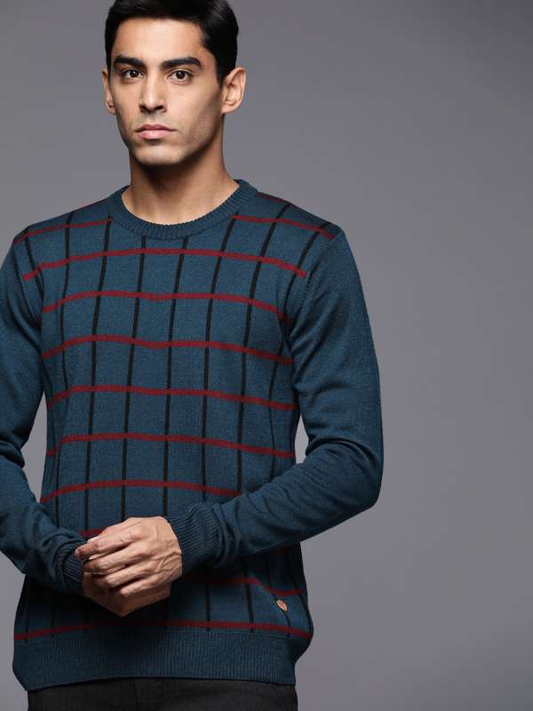 Raymond Navy Blue Sweaters Buy Raymond Navy Blue Sweaters online in India