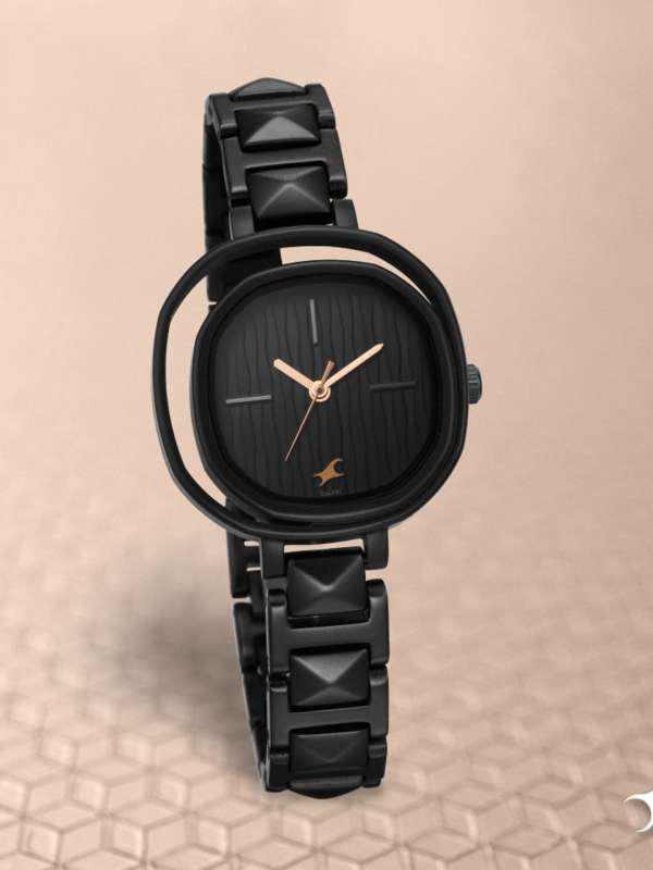 Fastrack Black Watches Buy Fastrack Black Watches Online Myntra