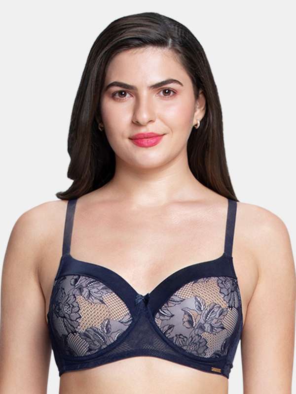 Buy Amante Black Padded Non-Wired Lace Bra Online at Low Prices in India 