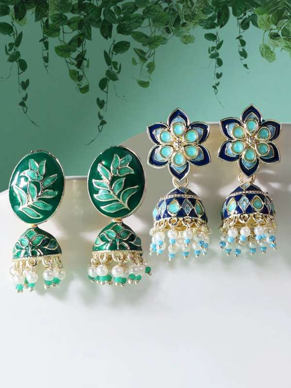 Meenakari shop earrings myntra