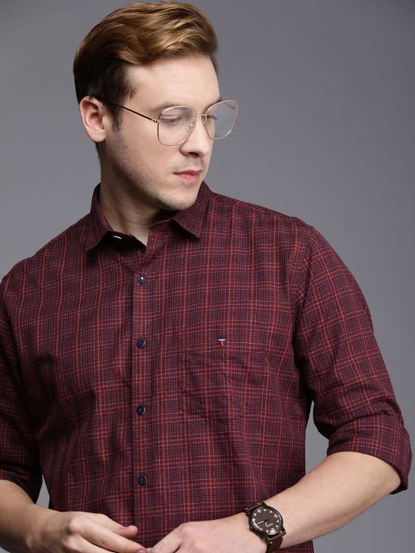 Buy Maroon Shirts for Men by LOUIS PHILIPPE Online