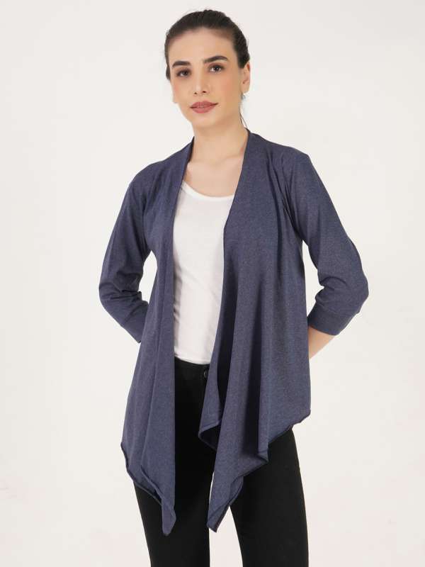 Womens navy blue shrug discount