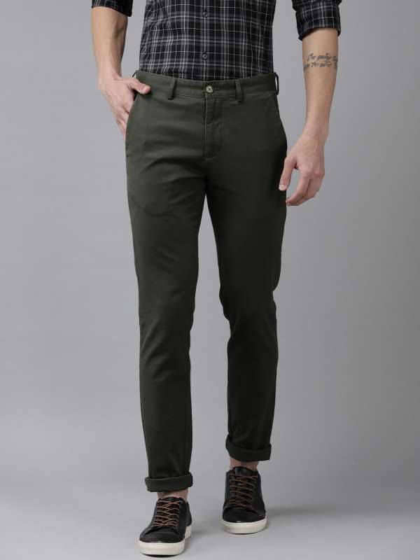 Buy AD  AV Men Dark Green Solid Synthetic Single Casual Trousers Online at  Best Prices in India  JioMart