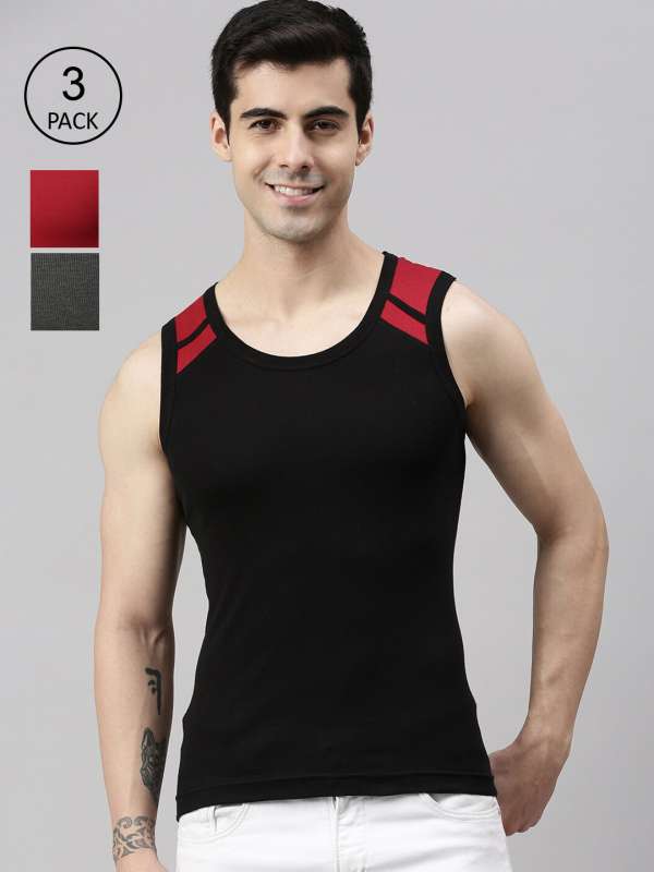 Buy Lux Cozi Red Cotton Blend Gym Vest Pack of 2 Online at Best Prices in  India - JioMart.